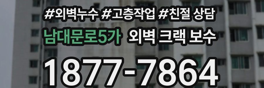 남대문로5가 외벽 크랙 보수