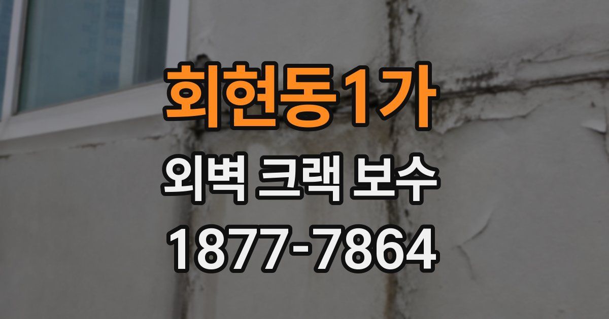 회현동1가 외벽 크랙 보수