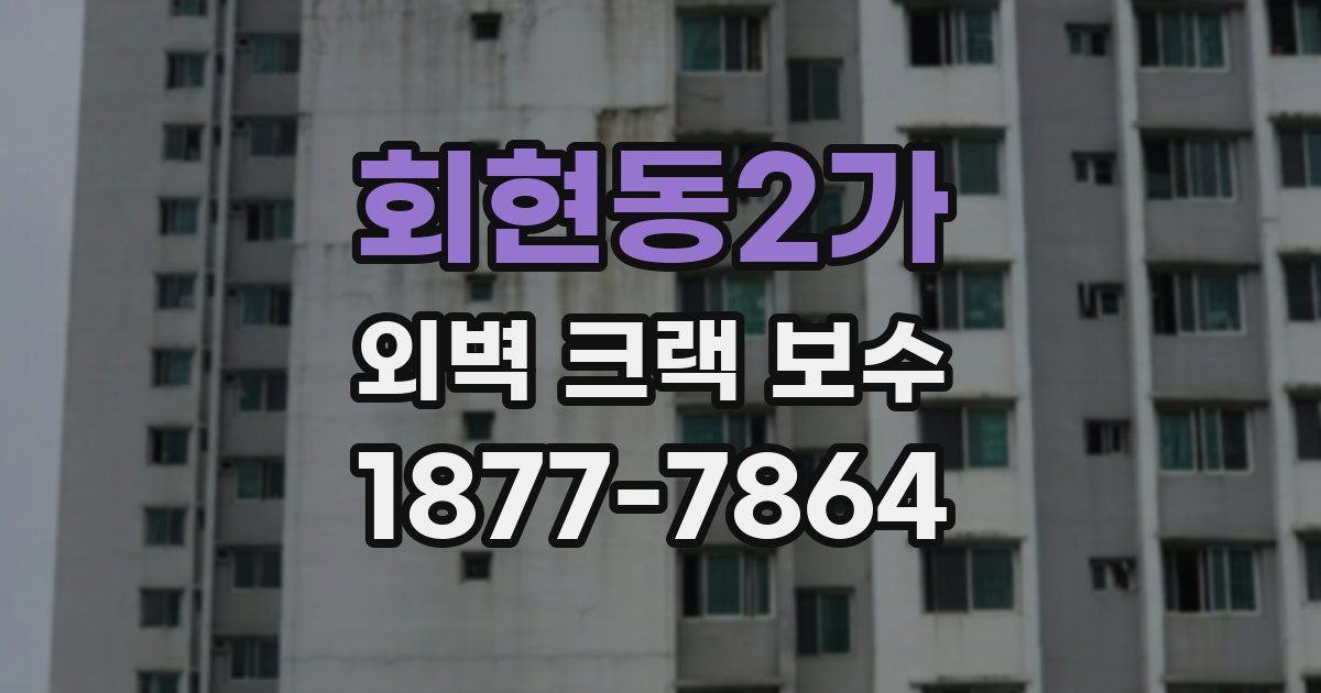 회현동2가 외벽 크랙 보수