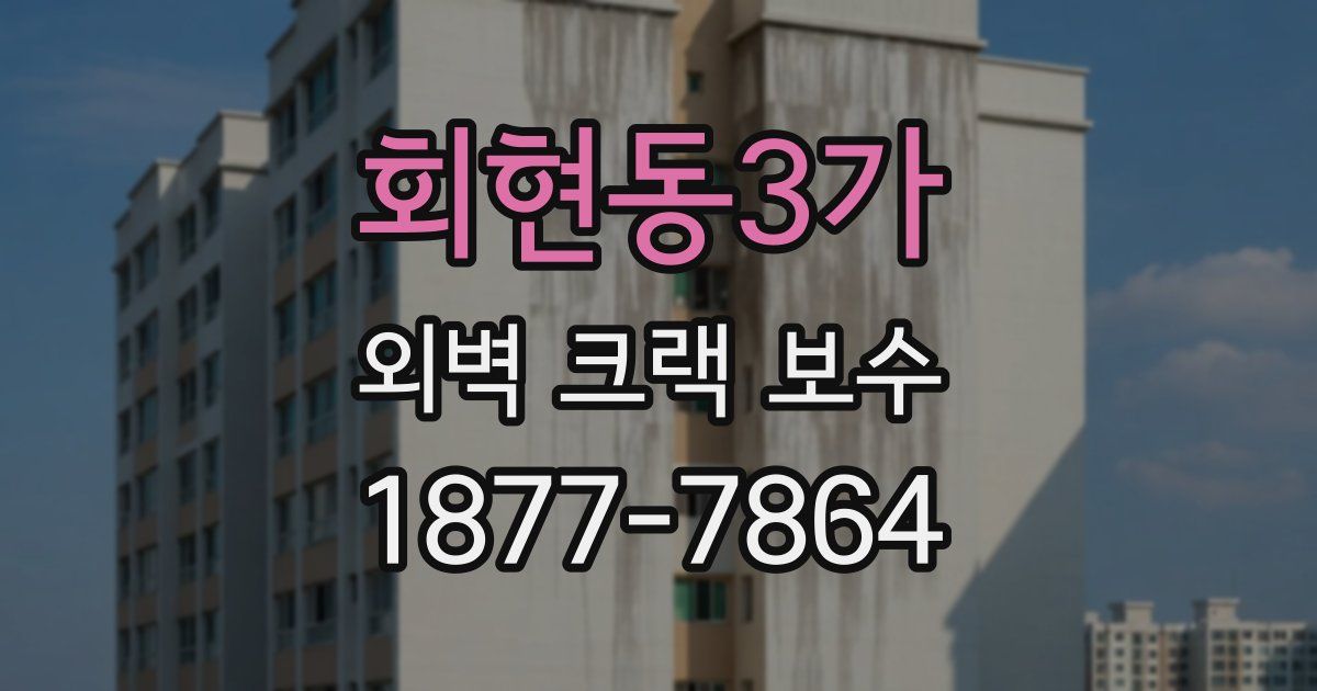 회현동3가 외벽 크랙 보수