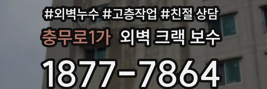 충무로1가 외벽 크랙 보수