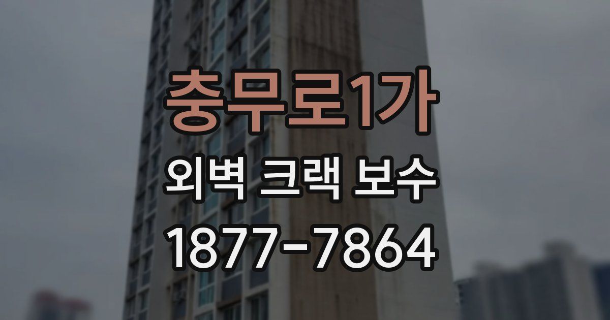 충무로1가 외벽 크랙 보수
