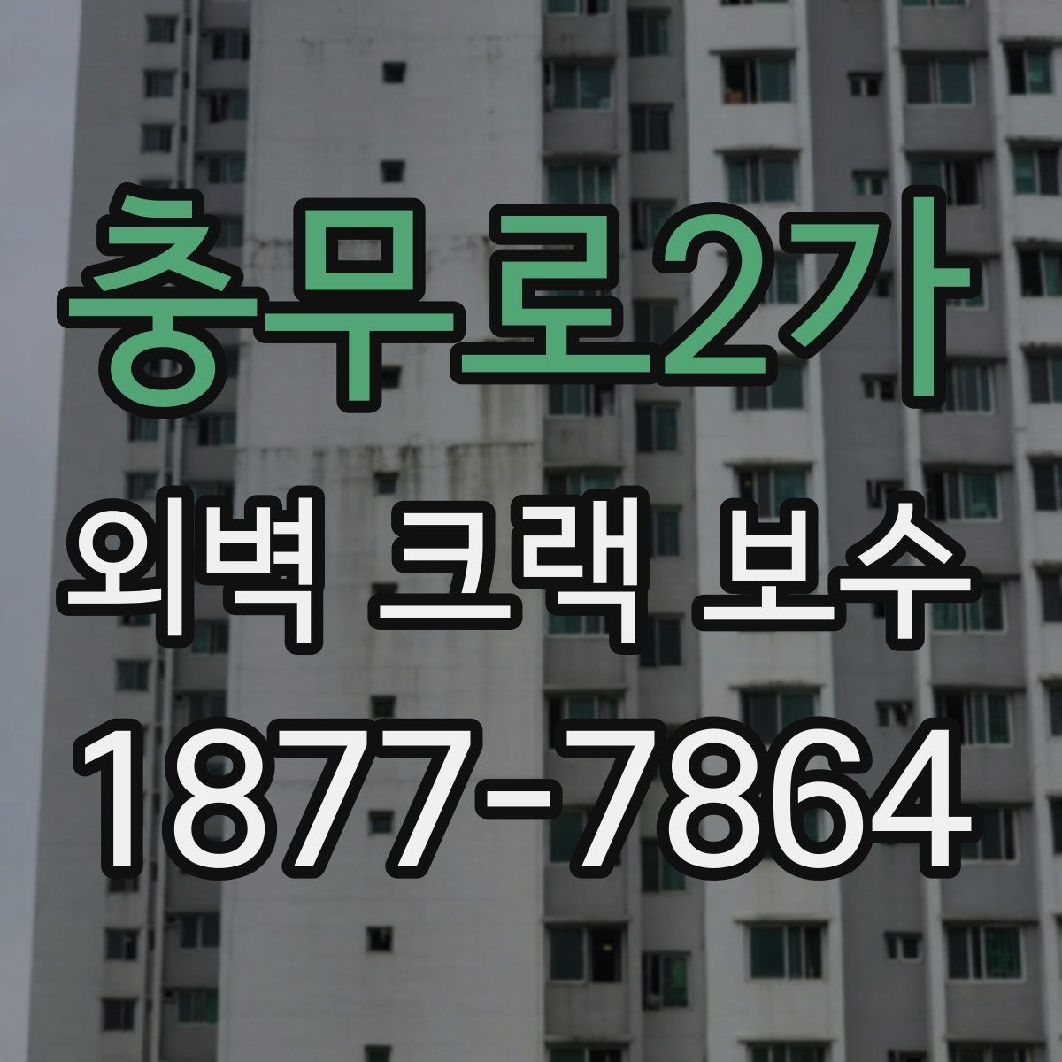 충무로2가 외벽 크랙 보수 시 놓치기 쉬운 균열 주변 정리