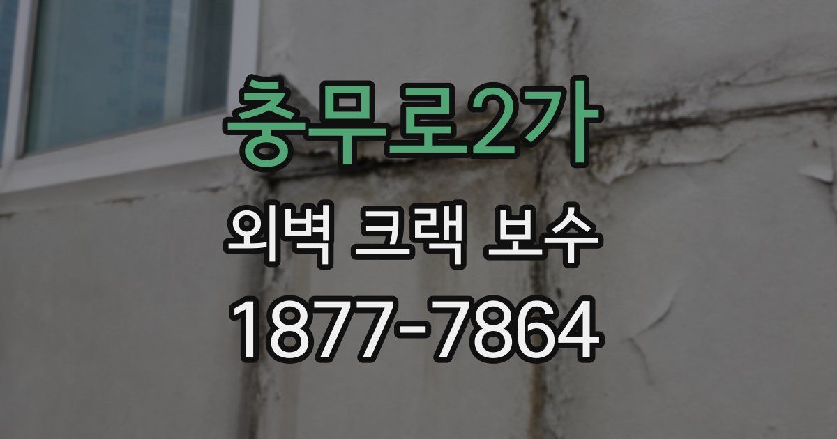 충무로2가 외벽 크랙 보수