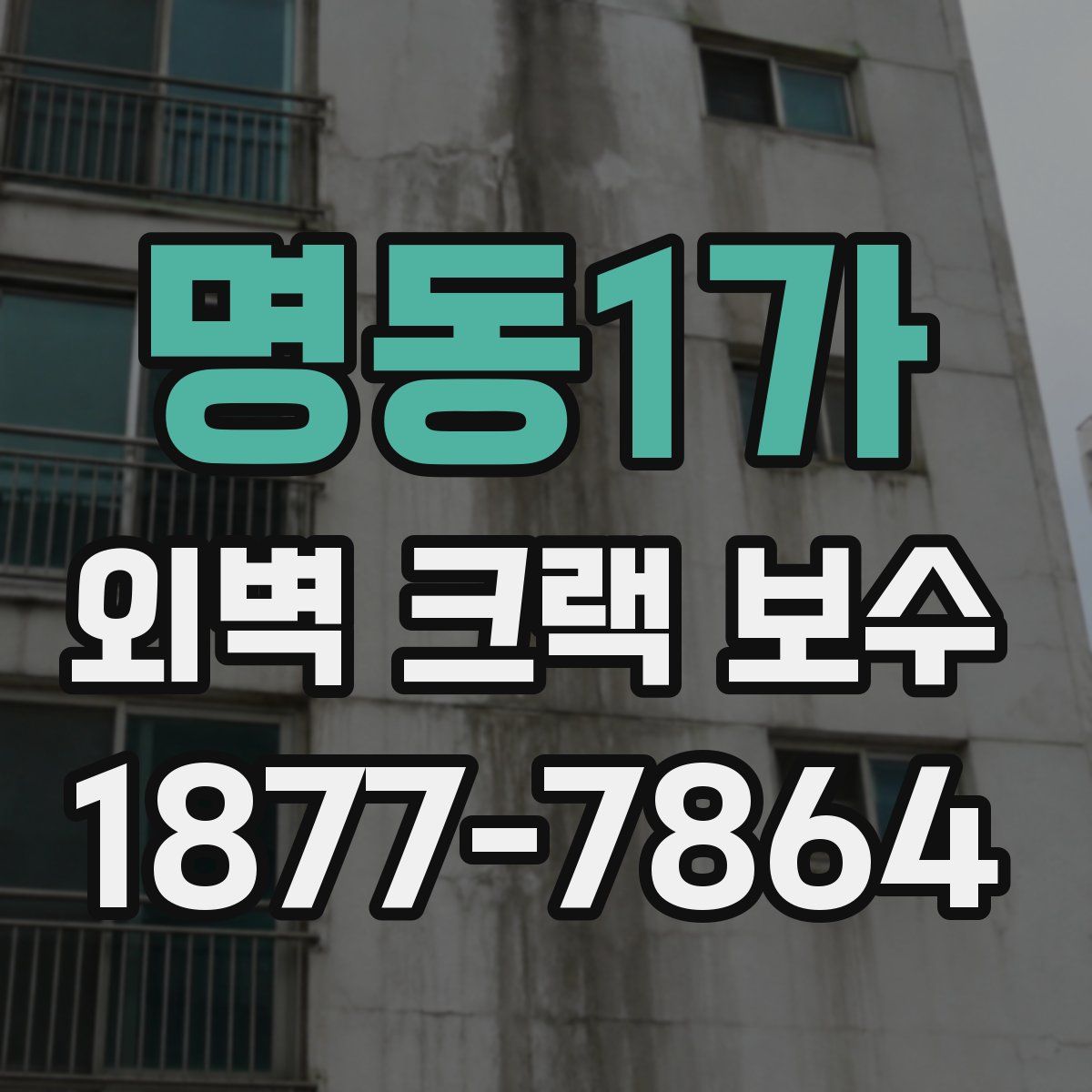 명동1가 외벽 크랙 보수