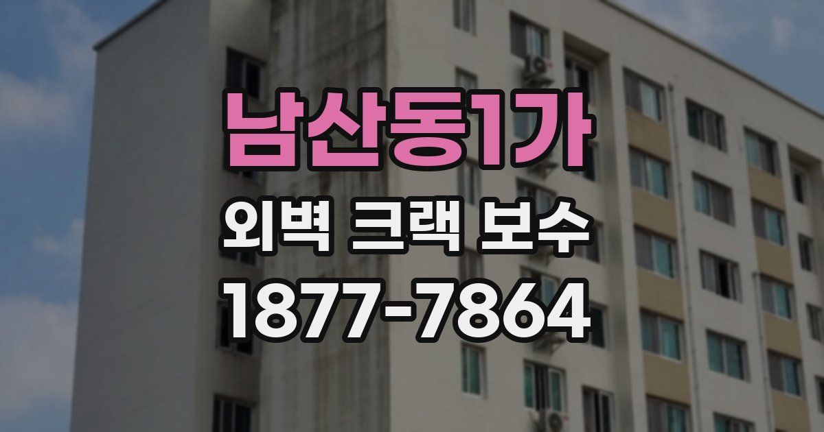 남산동1가 외벽 크랙 보수