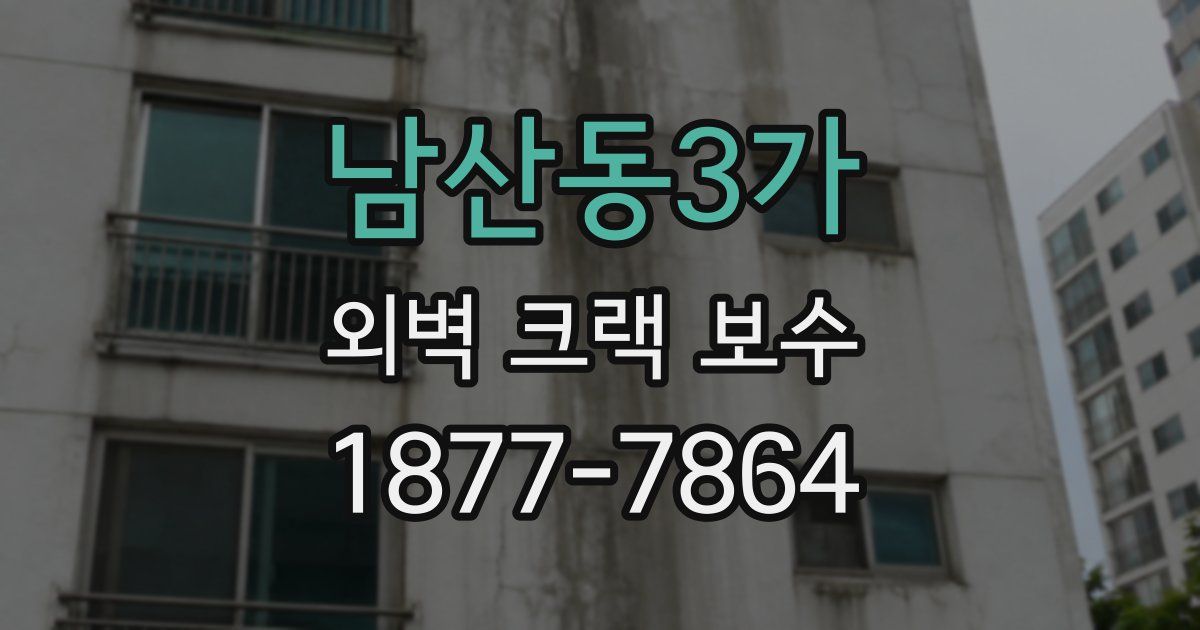 남산동3가 외벽 크랙 보수