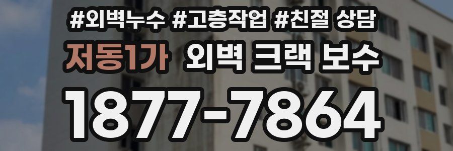 저동1가 외벽 크랙 보수