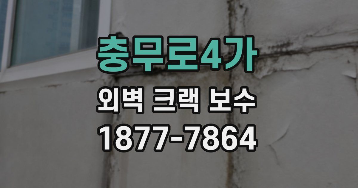 충무로4가 외벽 크랙 보수