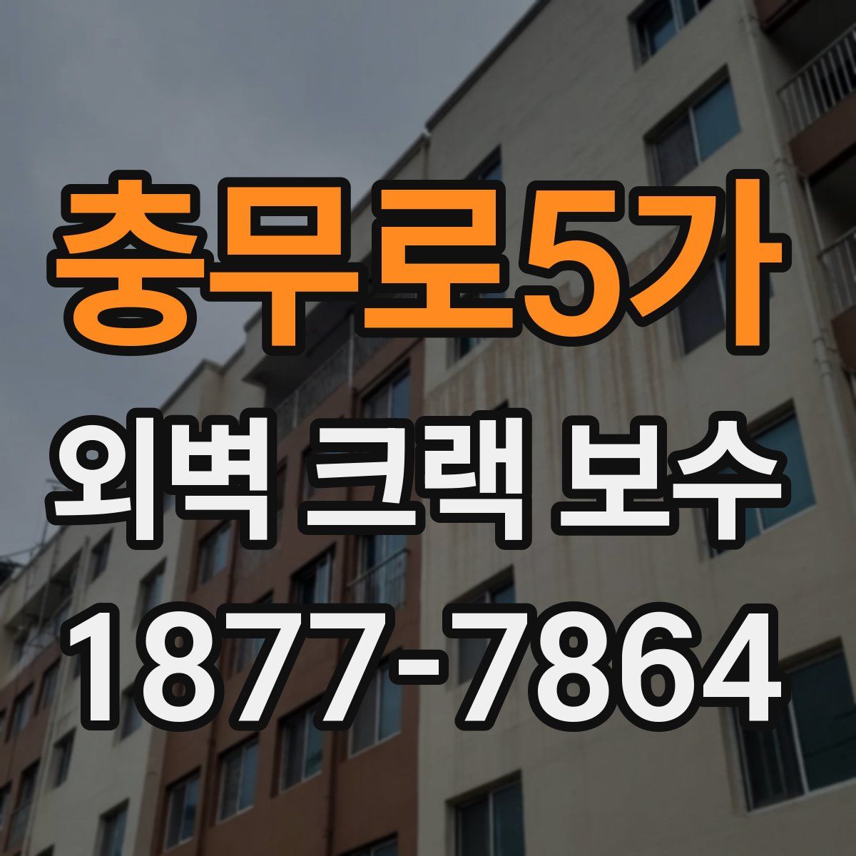 충무로5가 외벽 크랙 보수