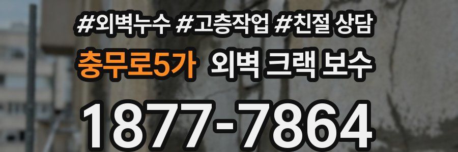 충무로5가 외벽 크랙 보수