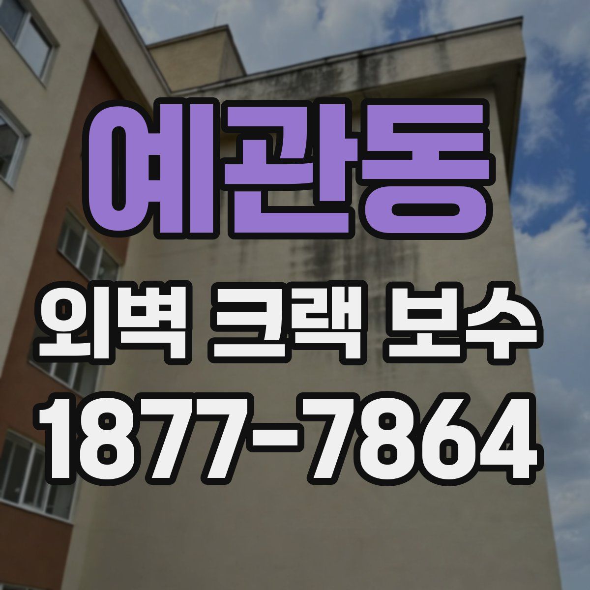 예관동 외벽 크랙 보수
