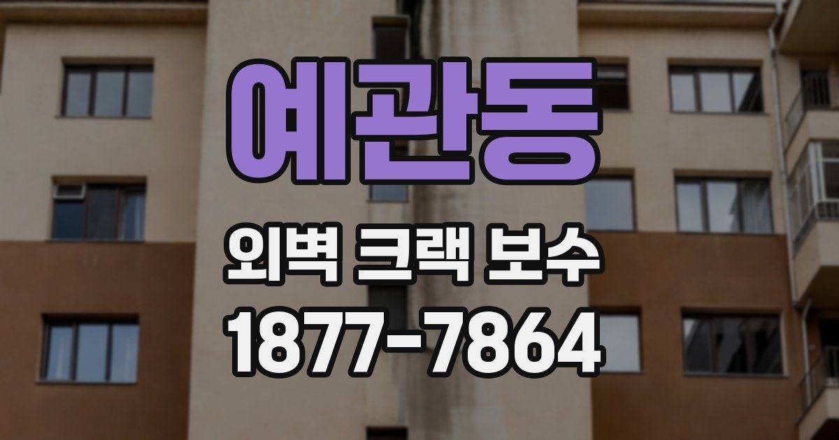 예관동 외벽 크랙 보수