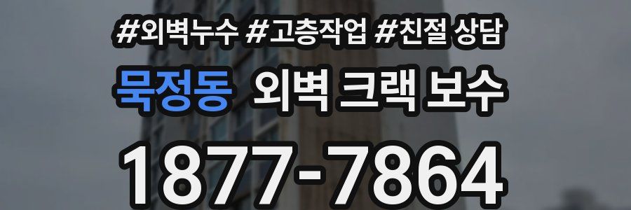 묵정동 외벽 크랙 보수