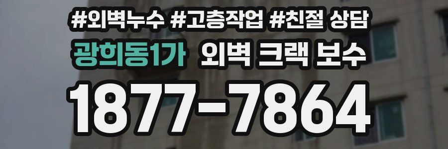 광희동1가 외벽 크랙 보수