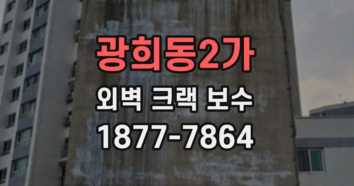 광희동2가 외벽 크랙 보수