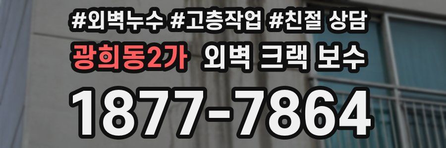 광희동2가 외벽 크랙 보수