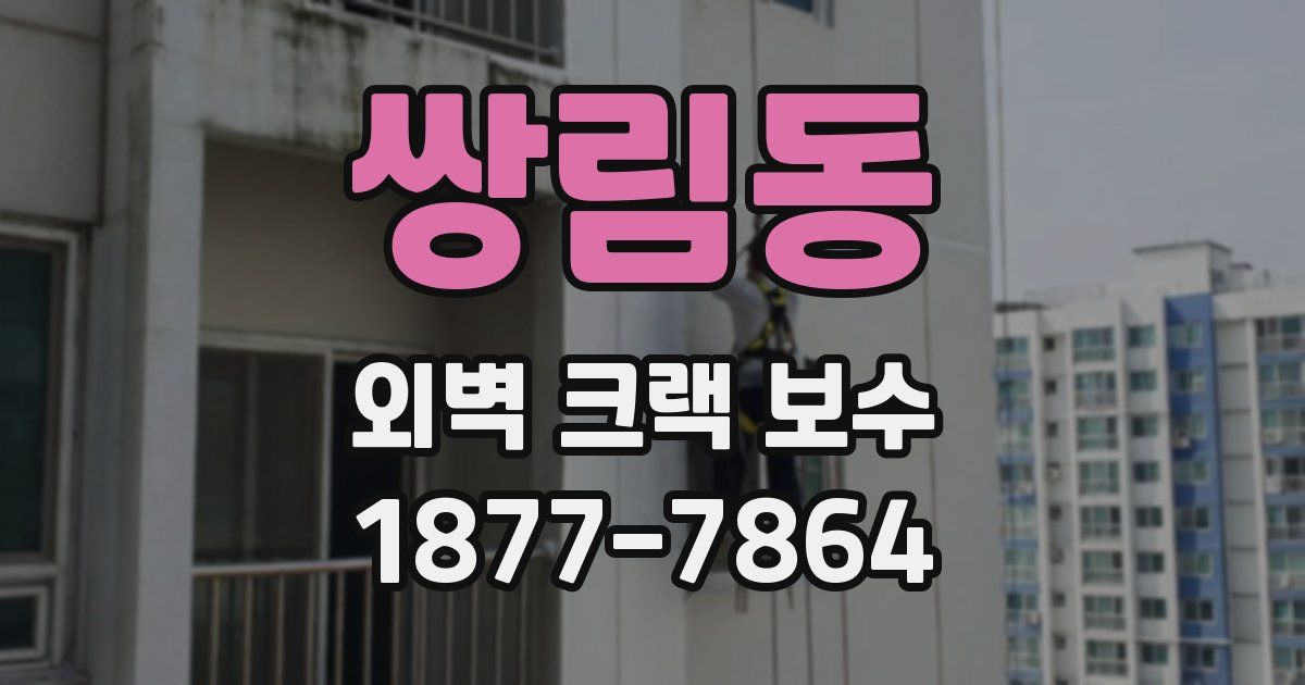 쌍림동 외벽 크랙 보수