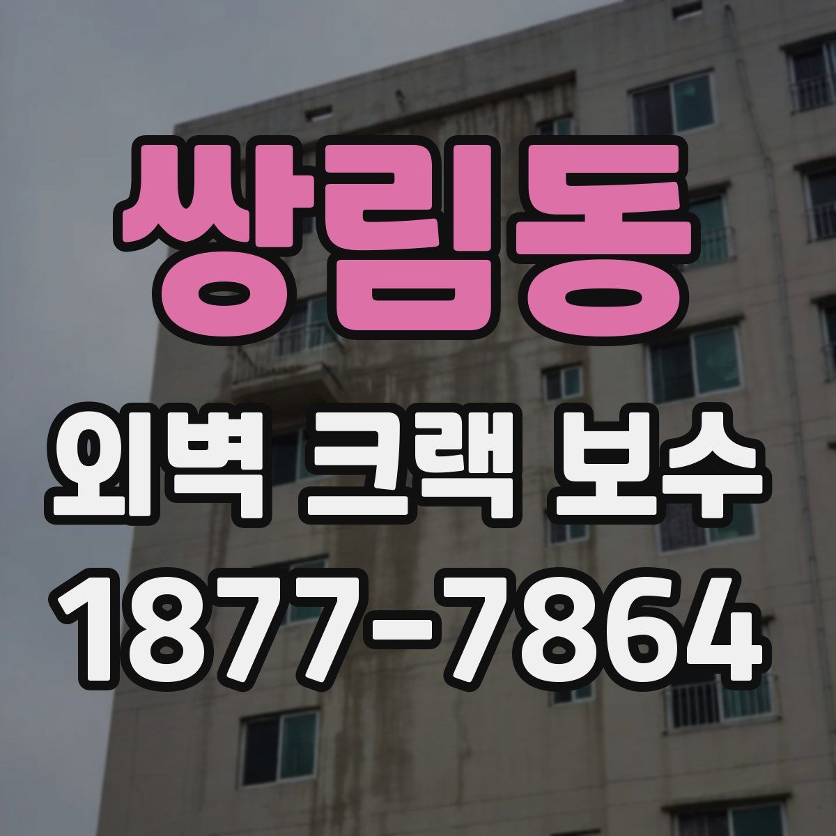 쌍림동 외벽 크랙 보수
