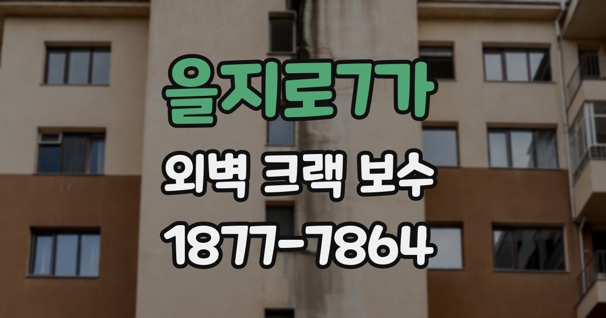 을지로7가 외벽 크랙 보수