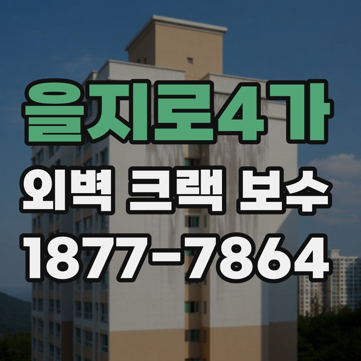 을지로4가 외벽 크랙 보수