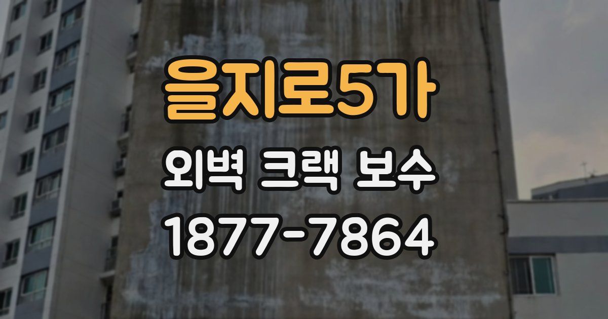 을지로5가 외벽 크랙 보수
