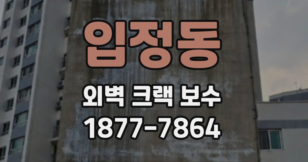 입정동 외벽 크랙 보수