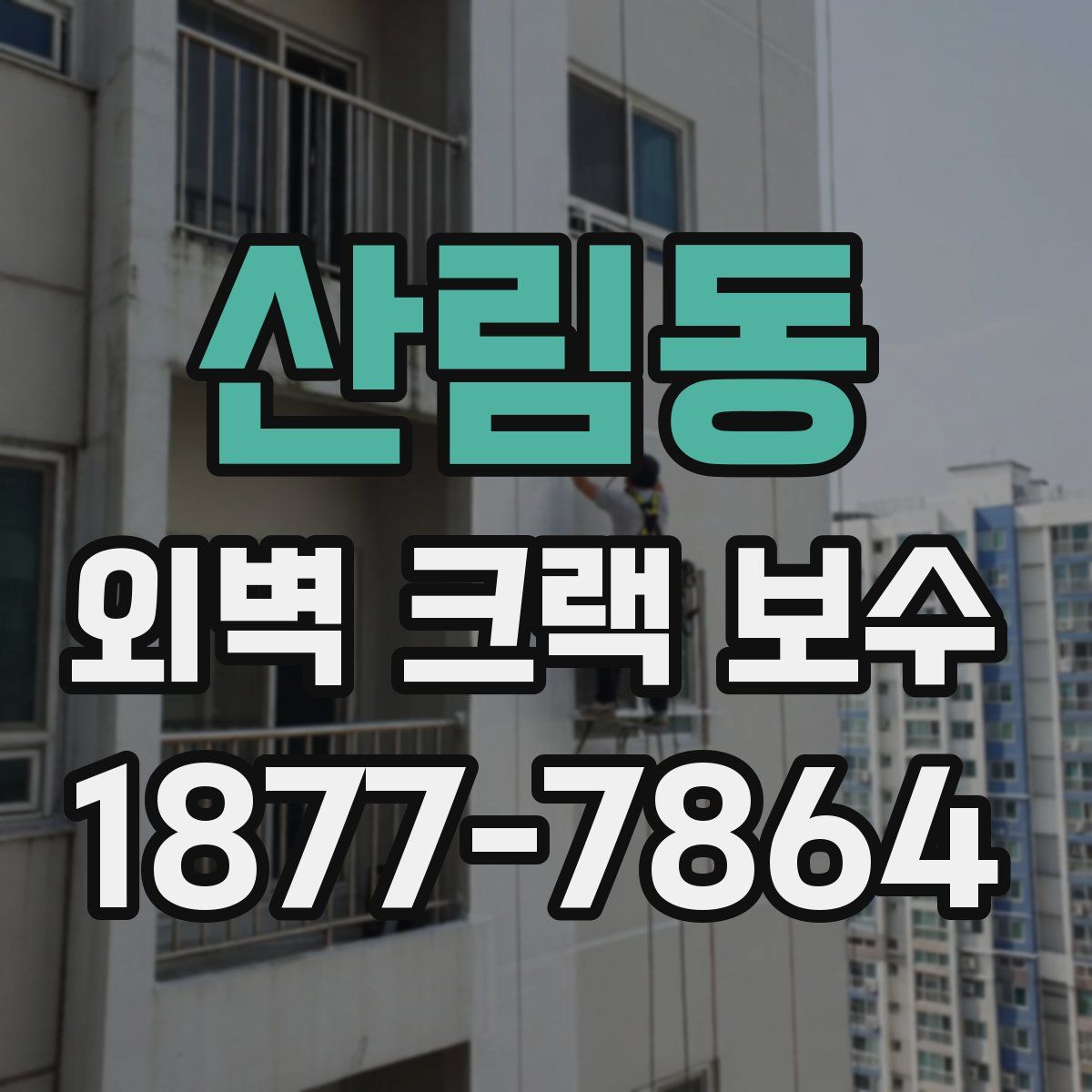 산림동 외벽 크랙 보수