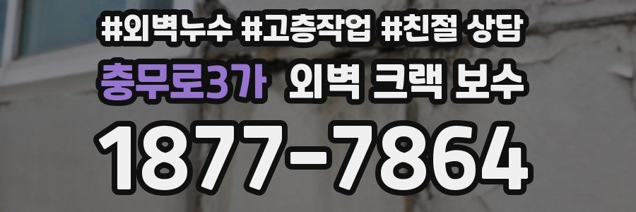 충무로3가 외벽 크랙 보수