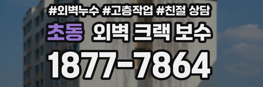 초동 외벽 크랙 보수