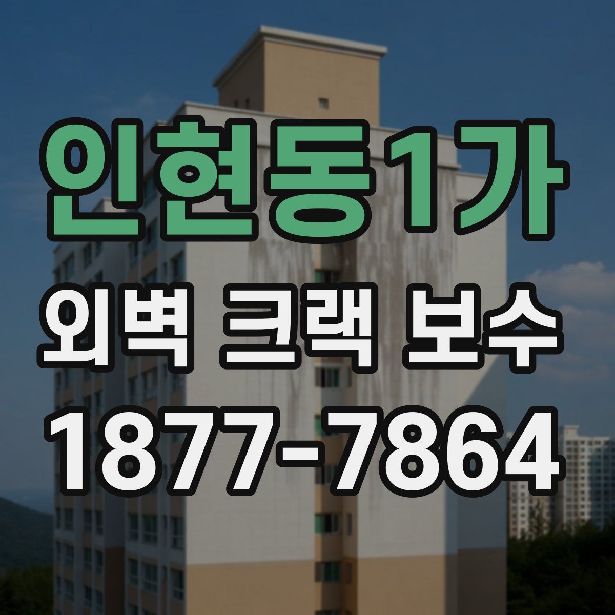 인현동1가 외벽 크랙 보수