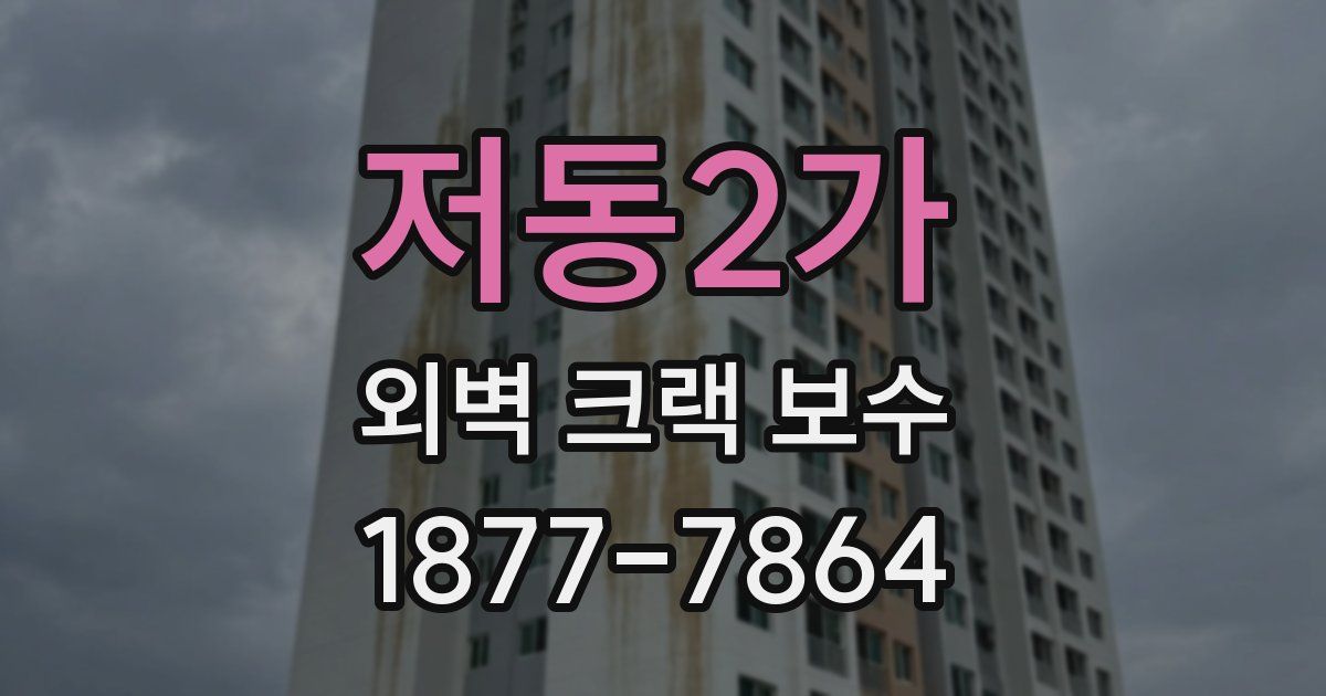 저동2가 외벽 크랙 보수