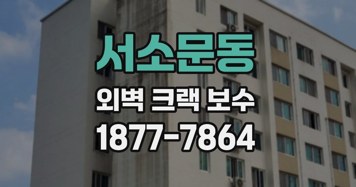 서소문동 외벽 크랙 보수