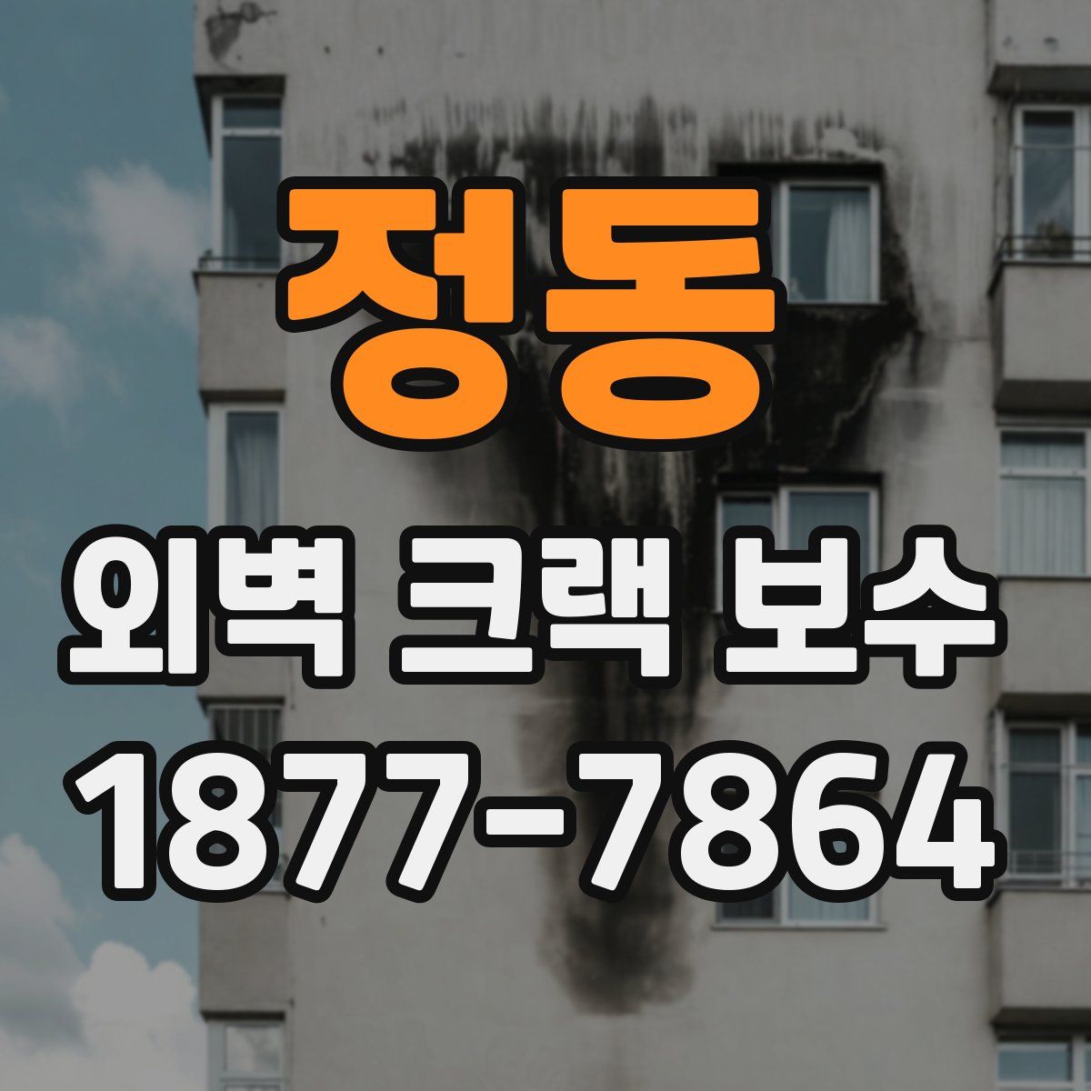 정동 외벽 크랙 보수