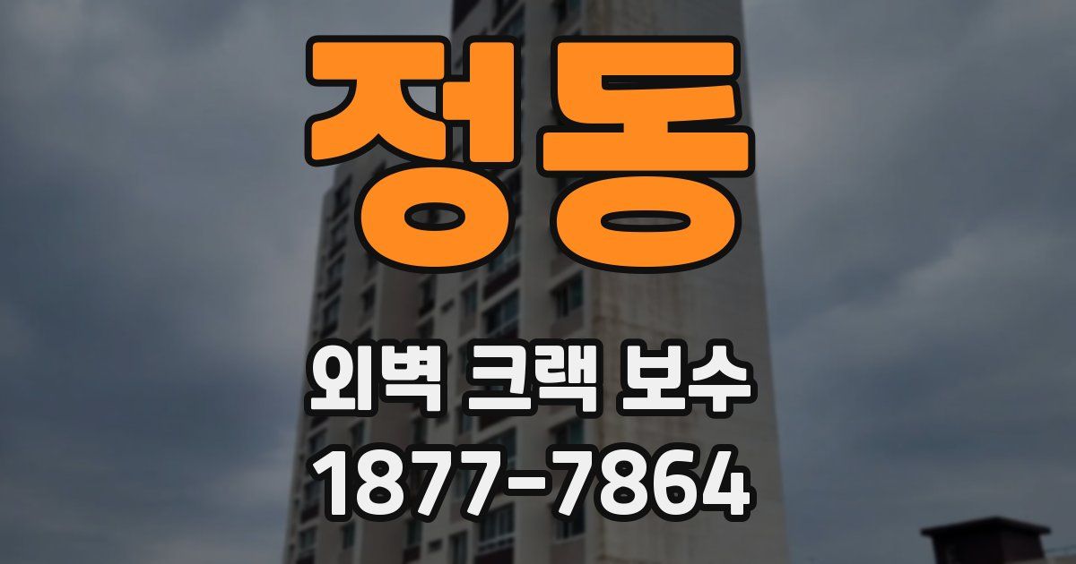 정동 외벽 크랙 보수