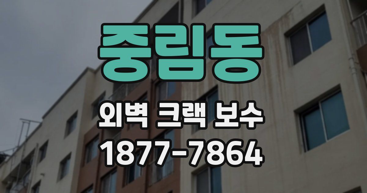 중림동 외벽 크랙 보수