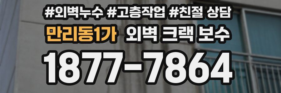 만리동1가 외벽 크랙 보수