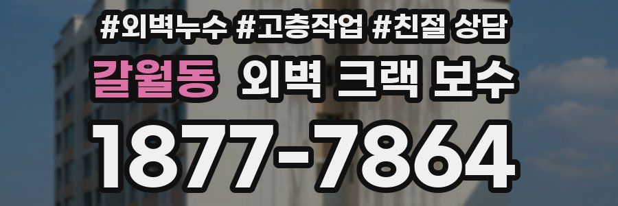 갈월동 외벽 크랙 보수