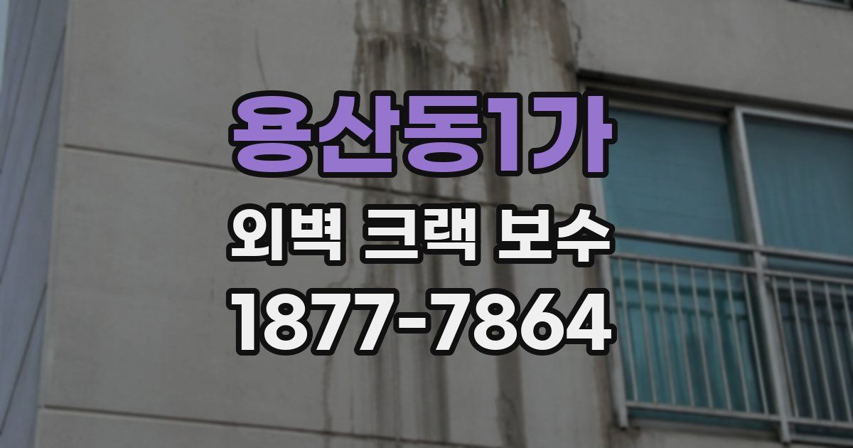 용산동1가 외벽 크랙 보수
