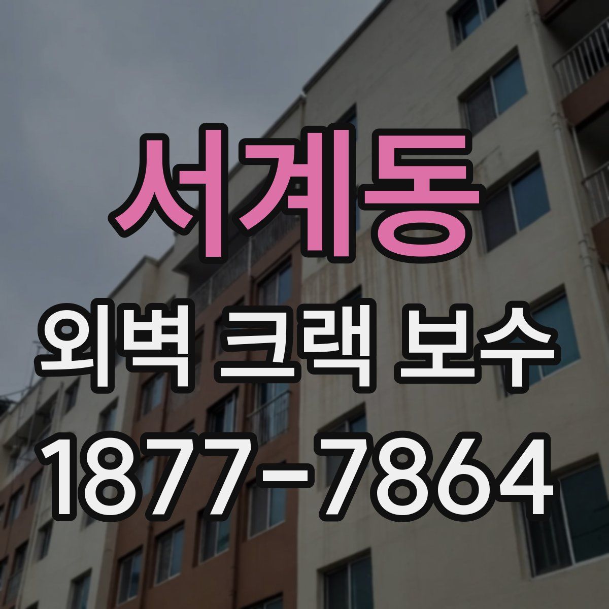 서계동 외벽 크랙 보수