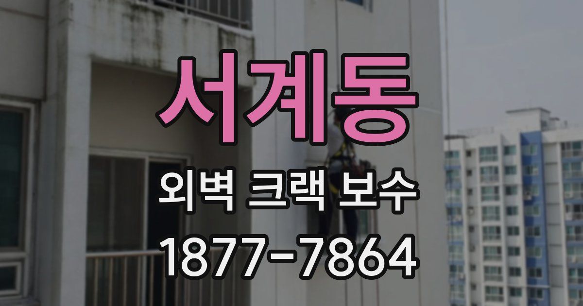 서계동 외벽 크랙 보수