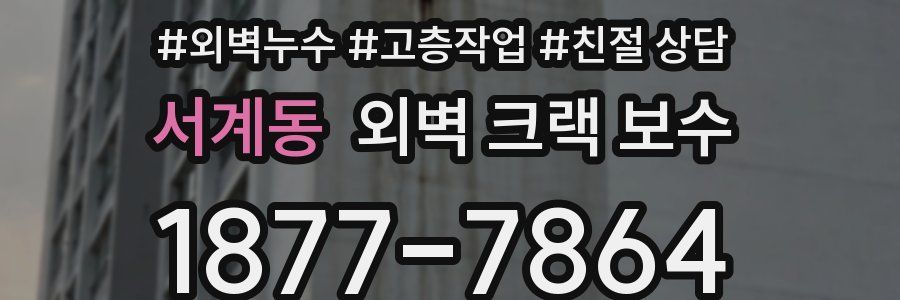 서계동 외벽 크랙 보수