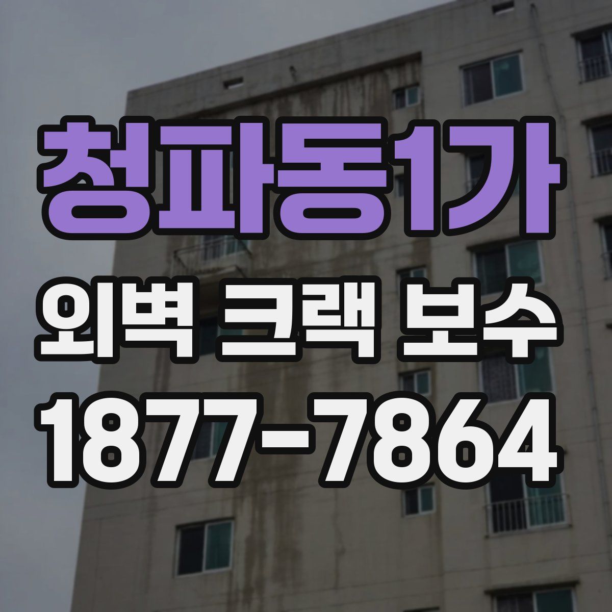청파동1가 외벽 크랙 보수