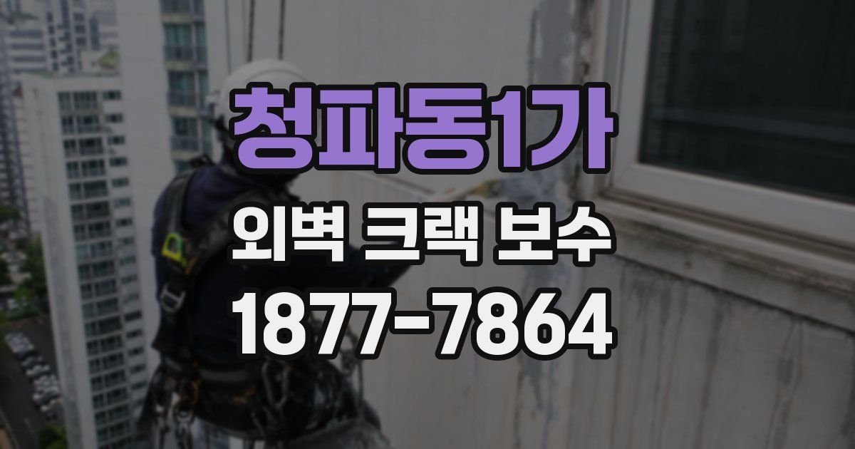청파동1가 외벽 크랙 보수