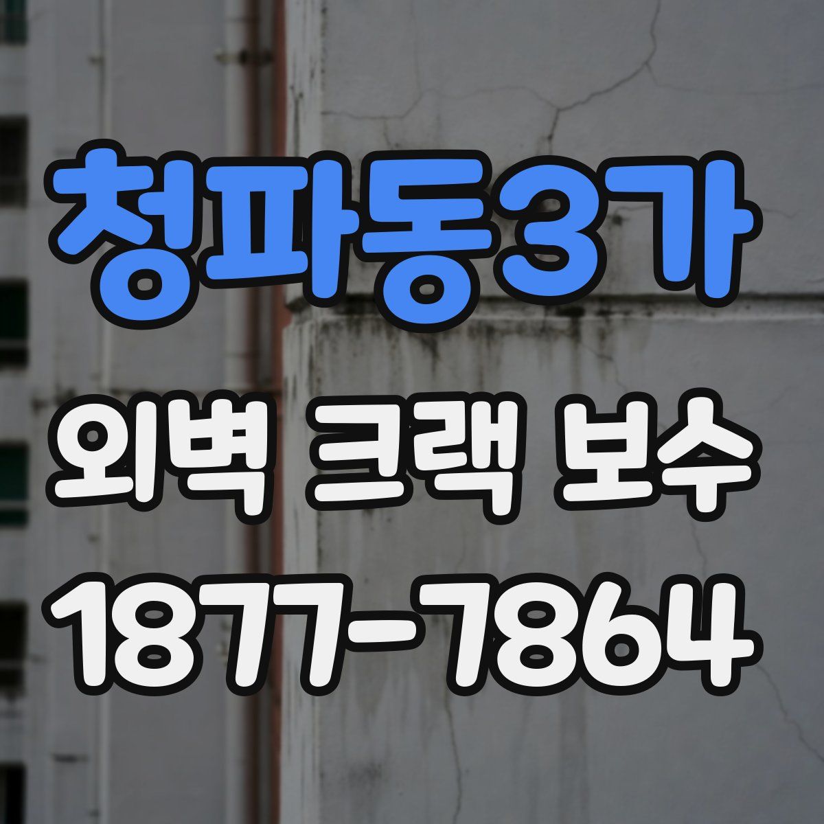 청파동3가 외벽 크랙 보수