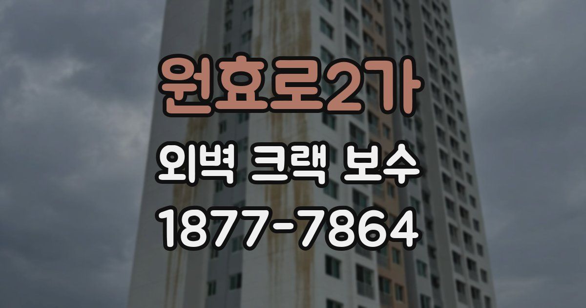 원효로2가 외벽 크랙 보수