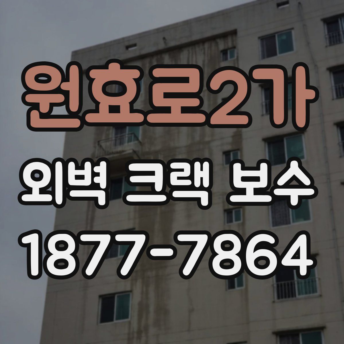 원효로2가 외벽 크랙 보수