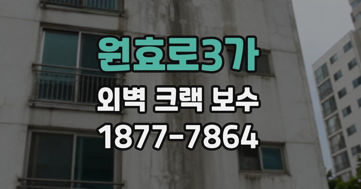 원효로3가 외벽 크랙 보수
