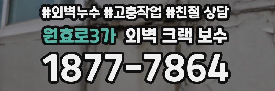 원효로3가 외벽 크랙 보수