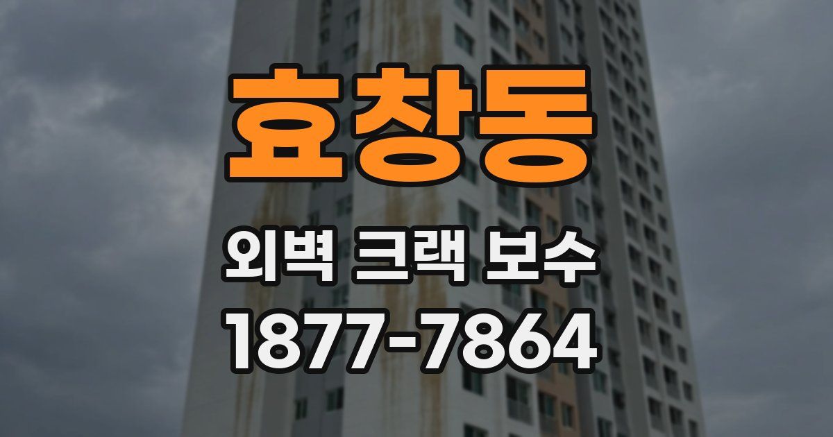 효창동 외벽 크랙 보수